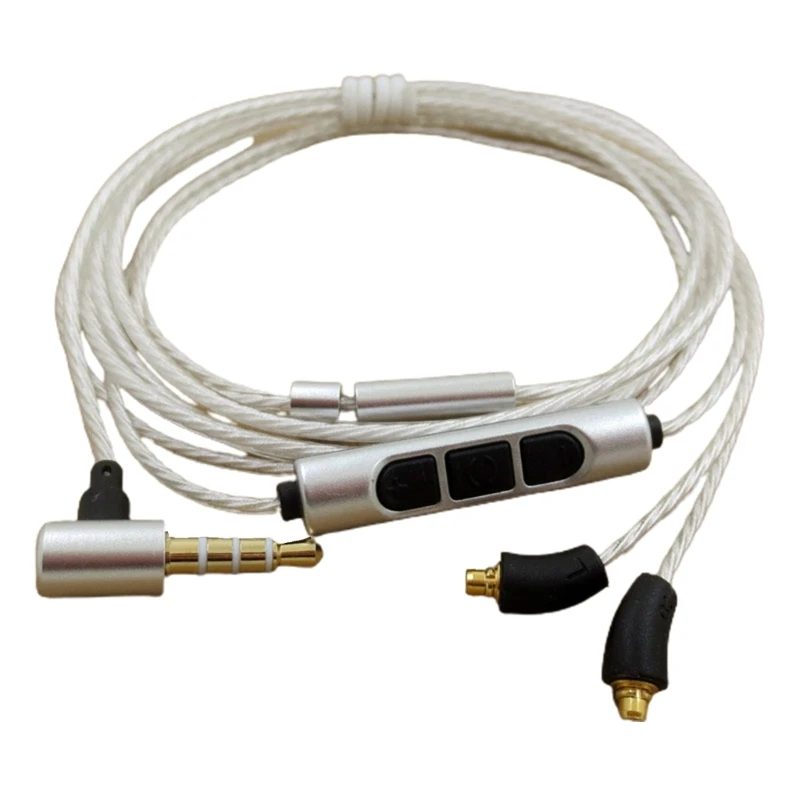 كابل MMCX مطلي بالفضة لسماعات SE535/215 يعمل على ترقية تجربة الاستماع الخاصة بك كابل النوى النحاسي الخالي من الأكسجين K1KF