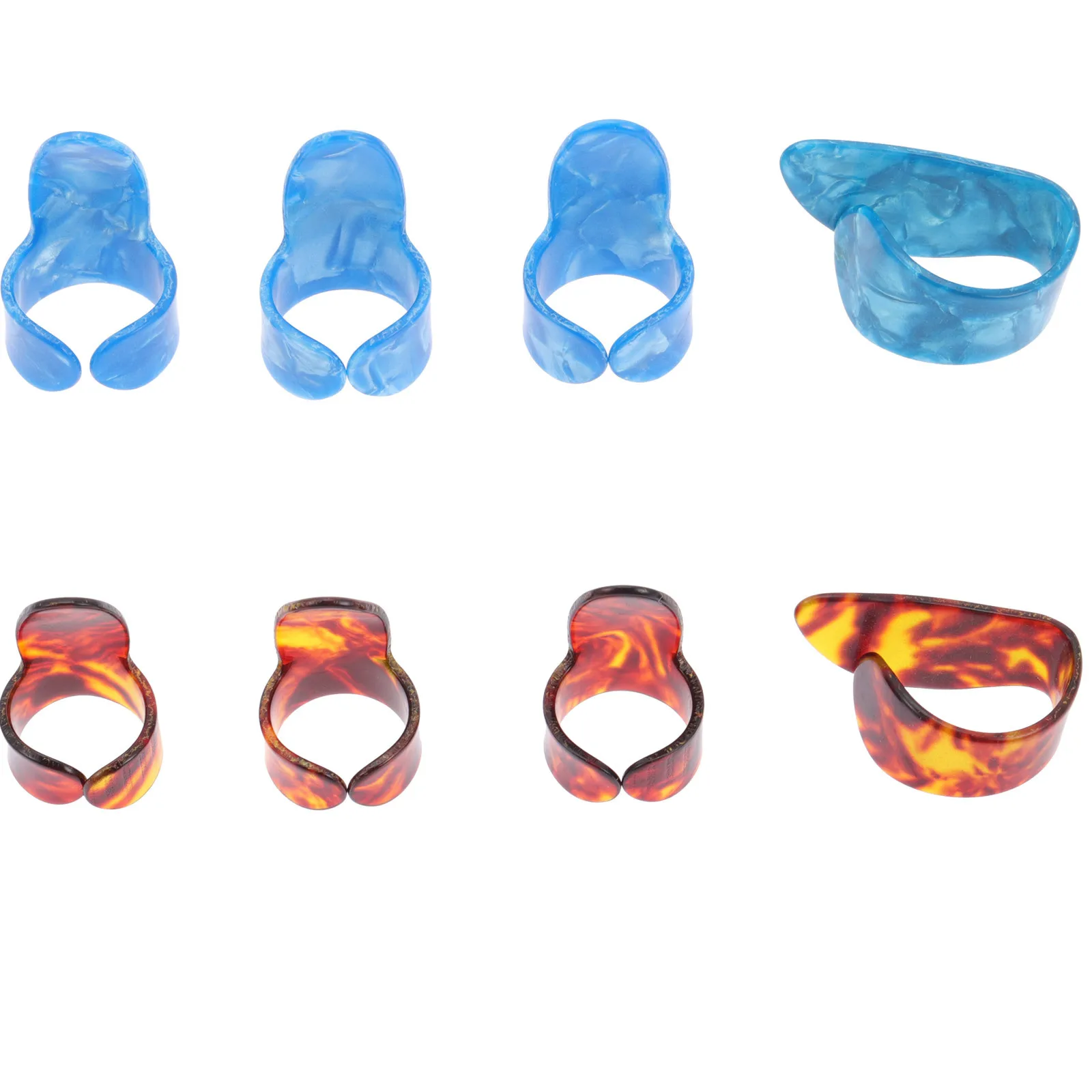 

1 Set Guitar Finger Picks Compact Lightweight Ultra Thin Durable With Storage Box Portable Thumb Picks For Beginners Practical