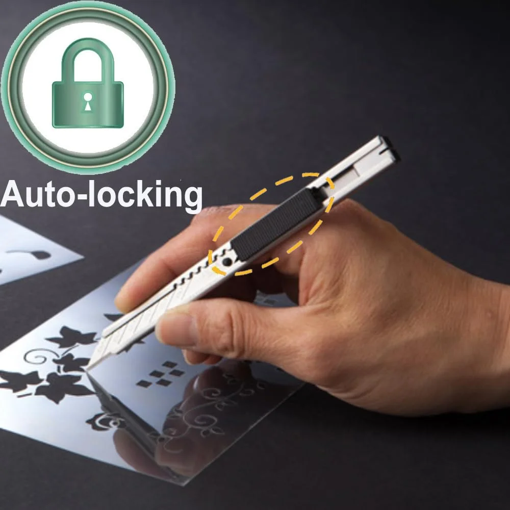 1/5/10 قطعة سكّين متعدّد الاستخدامات الفولاذ المقاوم للصدأ ورقة قطع صندوق أدوات القطع عدة شفرات عدم الانزلاق Unboxing سكين الحرف اليدوية نحت أدوات