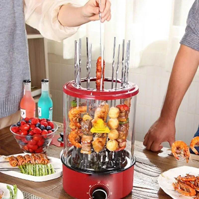 220v Home Household Electric BBQ Grill Smokeless Hanging Skewers Grill Grill Automatic Rotation Grilled Lamb Skewers