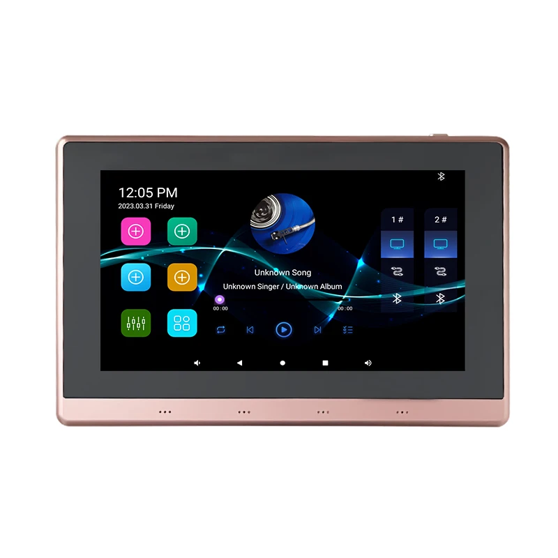 7 inch wifi android 11 touch screen TF card mini USB google play youtube online music video wall amplifier panel bluetooth