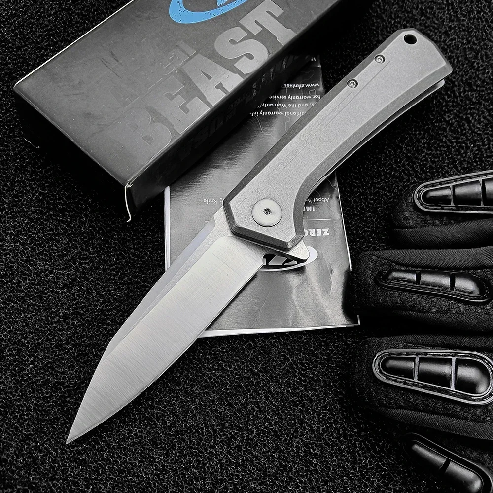 Ball Bearing Flipper Folding Pocket Knife All Steel D2 Steel Blade Camping EDC Self Defense Outdoor Survival Hunting Tools