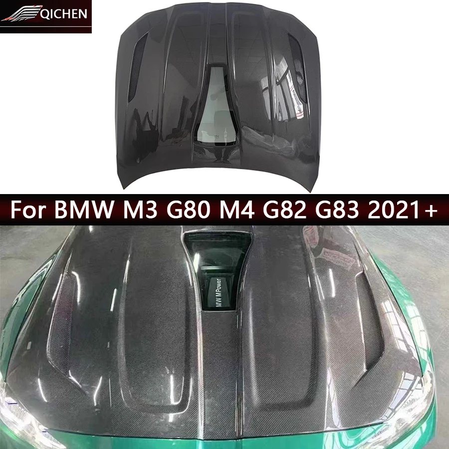 

Для BMW M3 G80 M4 G82 G83 2021+ Капот из углеродного волокна, крышка двигателя, обновленный обвес, аксессуары для тюнинга автомобиля