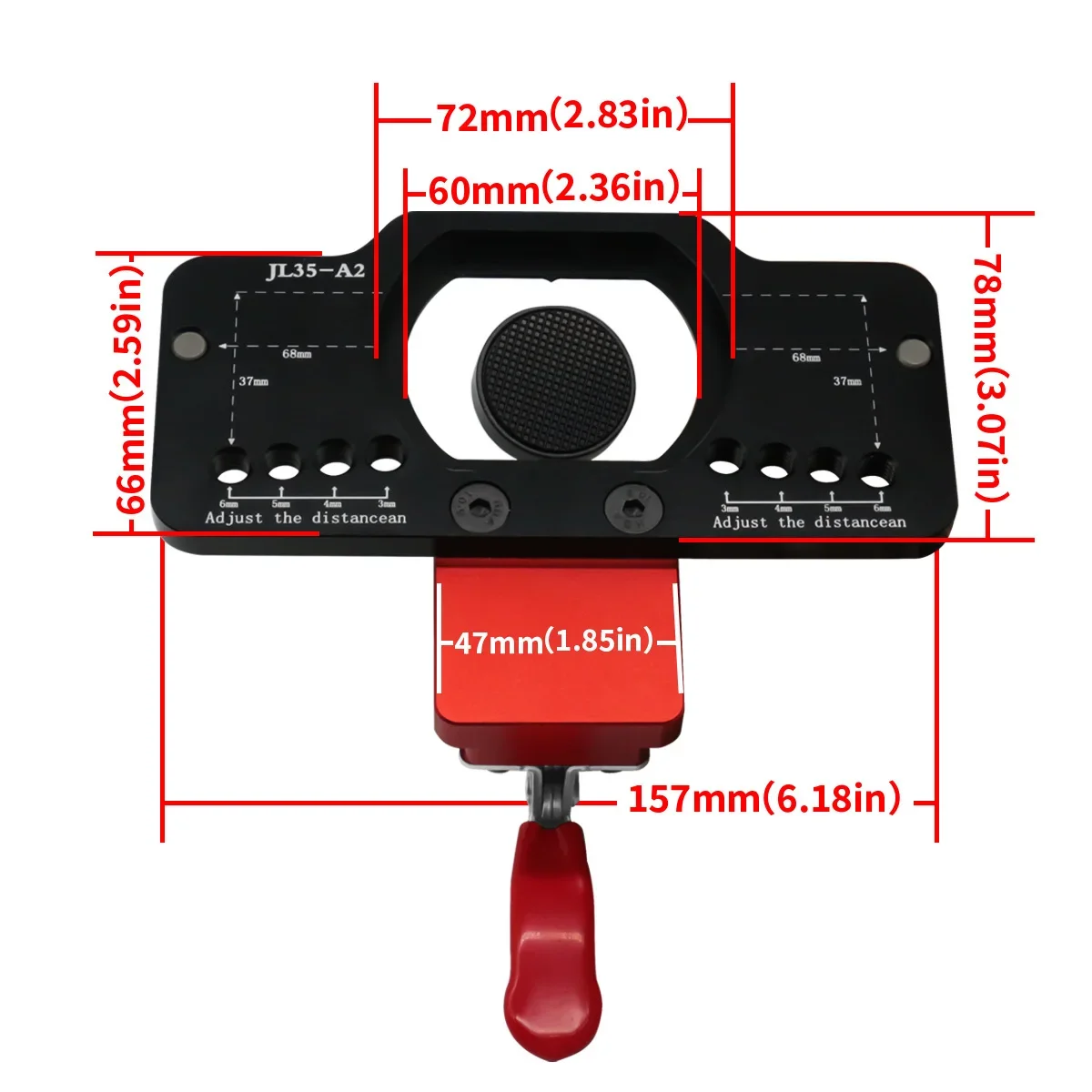 Hinge Jig Drilling Hole Puncher 35mm Hinge Boring Dowel Jig Woodworking Dowel Cabinet Jig Drill Guide Locator for Door Concealed