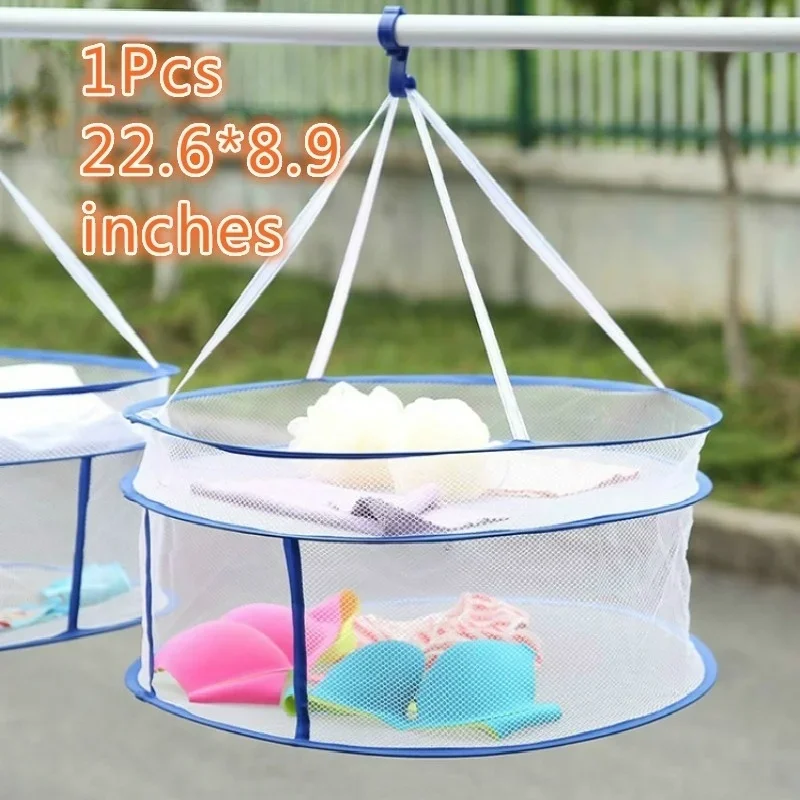 

Detachable Double-layer Clothes Basket Tiled Drying Underwear Socks Net Bag Clothes Basket Clothes Drying Net