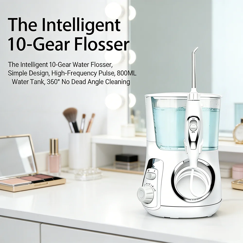 

Электрический ирригатор для полости рта с 10 режимами, 800 мл, 5 насадок, для домашнего использования, против неприятного запаха изо рта и зубного налета