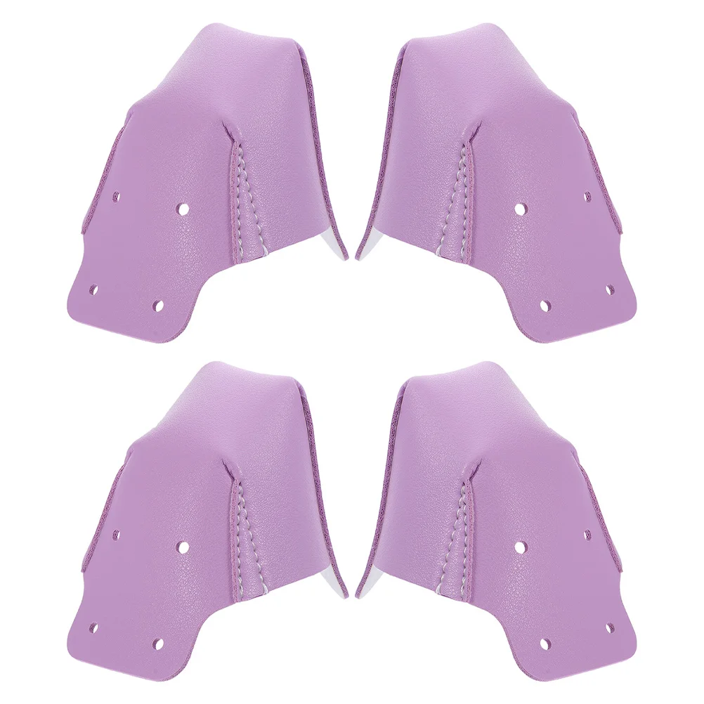 

2 Pairs Skates Toe Caps Wear resistant Covers Replaceable Protectors For Roller Skates Durable Toe Guards With 4 Holes
