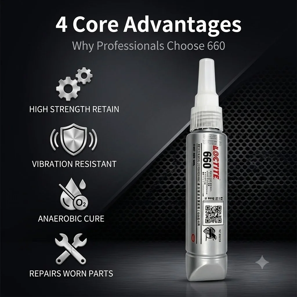 Loctite 660 Original High Strength Anaerobic Threadlocker Sealant 50ml Retaining Compound for Durable Thread Locking