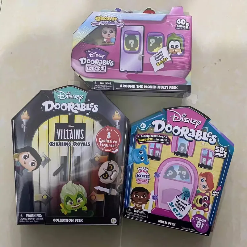

Anime Disney Doorables Figures Villain Glass Eye Kawaii Doll Surprise Blind Box Toys Cartoon Model Collectible Boys Girls Gifts