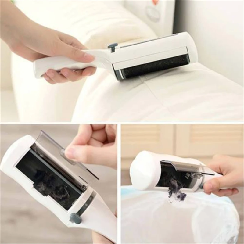 Pet Hair Remover Roller Removing Dog Cat Hair From Furniture Self-cleaning Lint Pet Hair Remover One Hand Operate