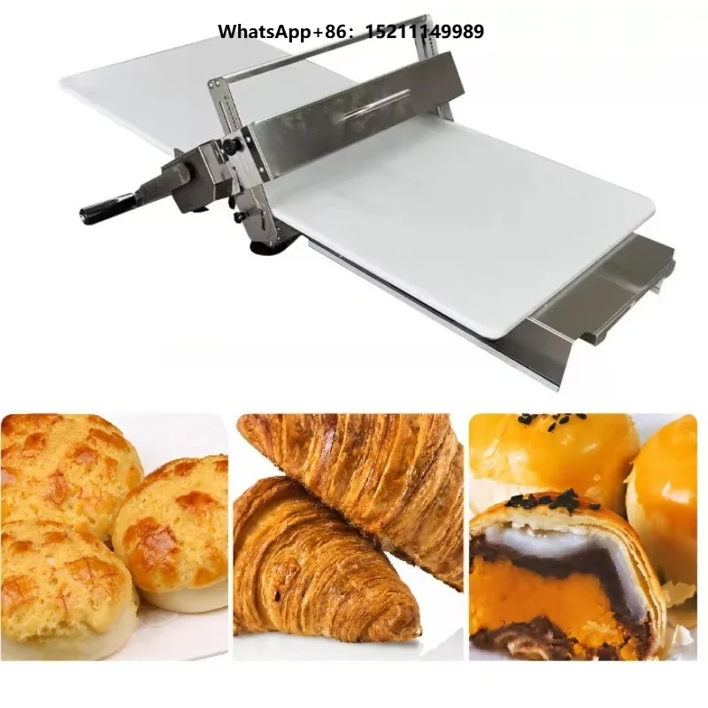 Versatile Manual Stainless Steel Dough Sheeter