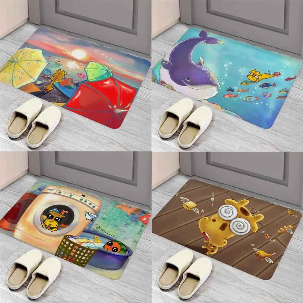 

Giraffe Floor Mat Entrance Door Mat Nordic Style Home Doormat Bathroom-Toilet Mats Bedroom Hotel Decor Mat