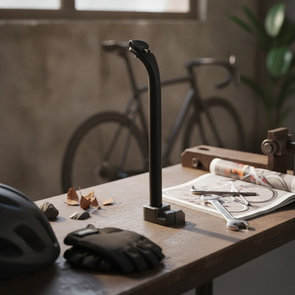 Seatpost with Clamp Adjustable Offset Seatpost Seat Post with Clamp Sturdy for Cyclists, Road Bikes, Bike Upgrade