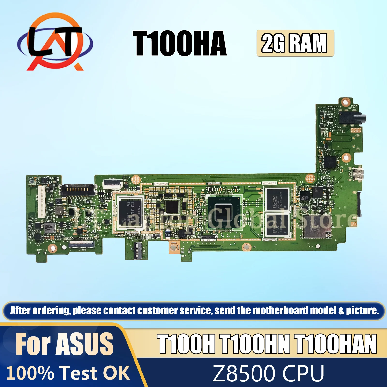 

T100HA/T100HAN Motherboard For ASUS Transformer Book T100H T100HN Mainboard Z8500 with cpu 2G-RAM 64G-SSD