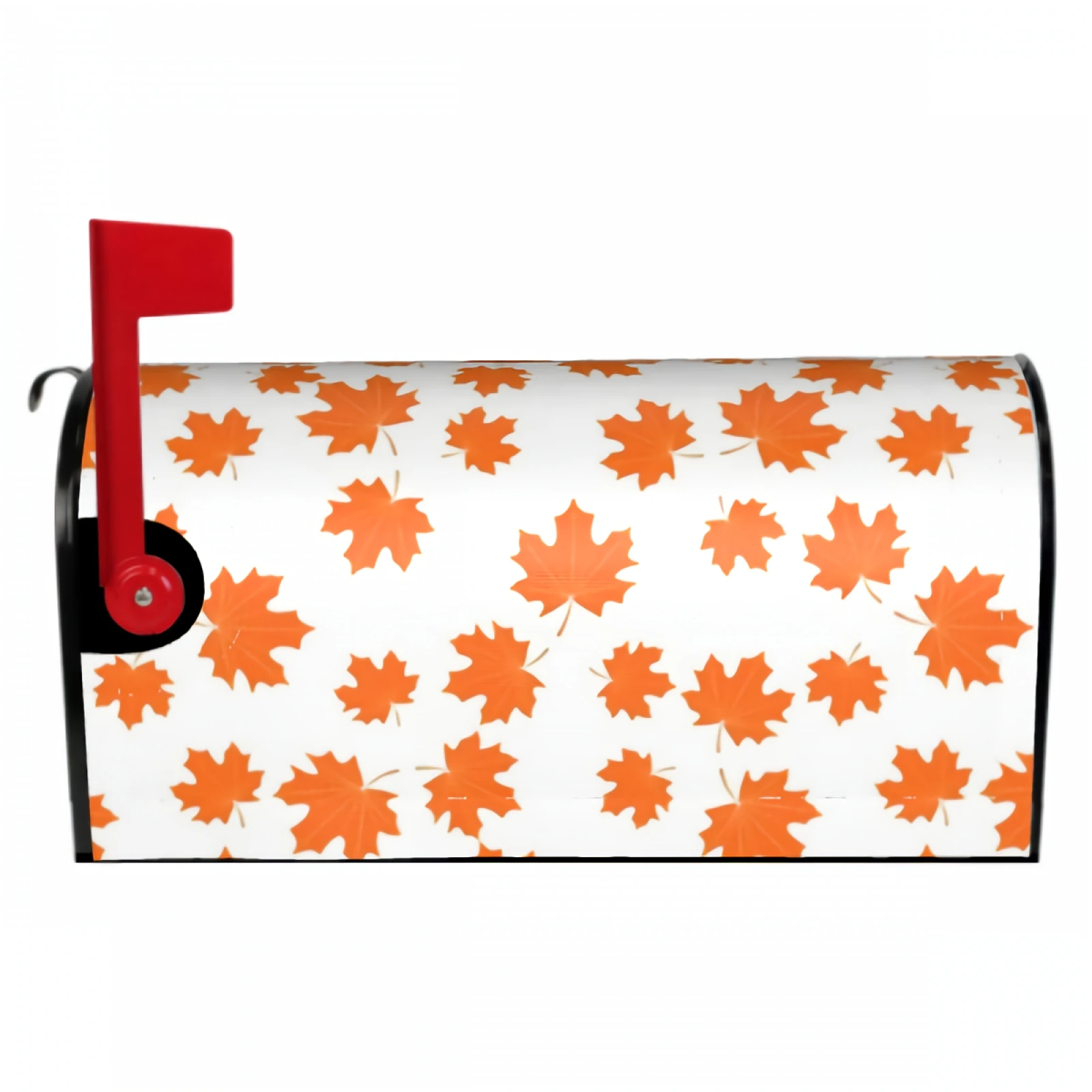 Fall Autumn Maple Leaf Mailbox Covers Magnetic Abstract Green Leaves Decorative Mailboxes Wraps Post Letter Box Cover for Garden