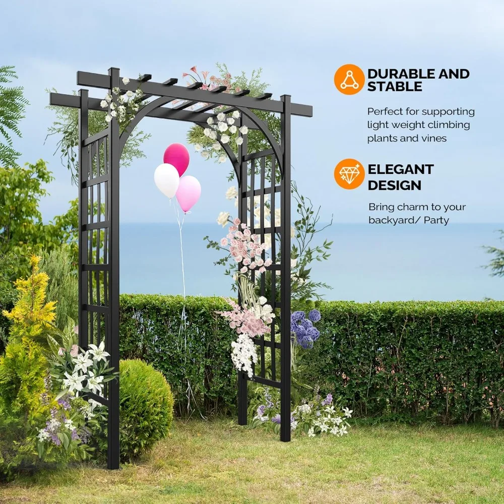 

Garden Arbor, PVC Wedding Arch for Ceremony Party, Garden Trellis for Climbing Plants Outdoor, Arch Backdrop Stand, Customized