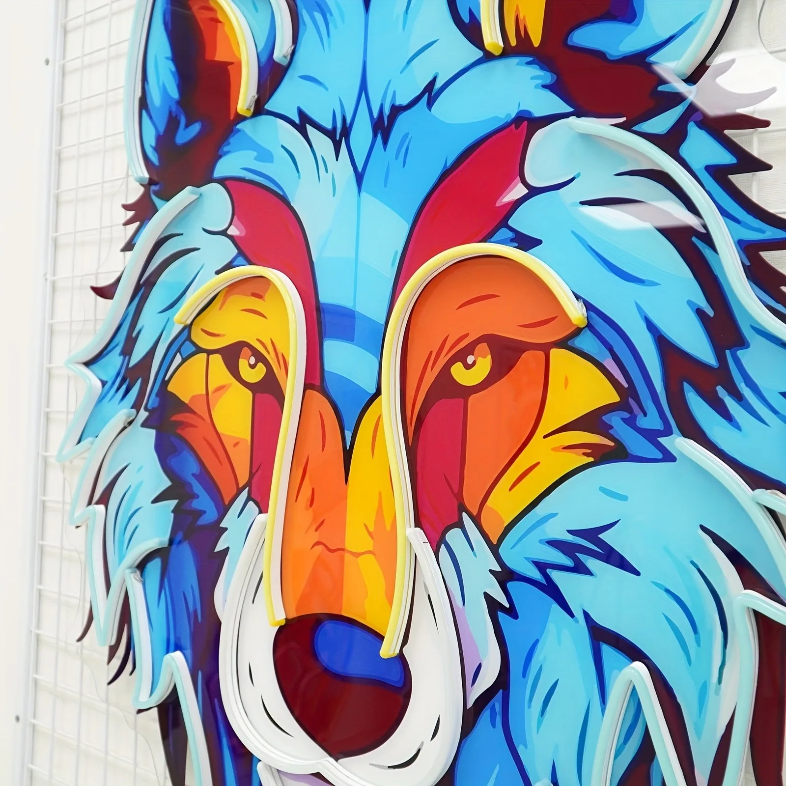 UV Print Wolf Neon Sign LED Co - Smart Home Poster review and price