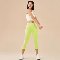 SOISOU Nylon Yoga Capri Pants Leggings Women's Pants Gym Sexy High Waist Tight Breathable Elastic Girl Sports Pants 13 Colors - Image 6