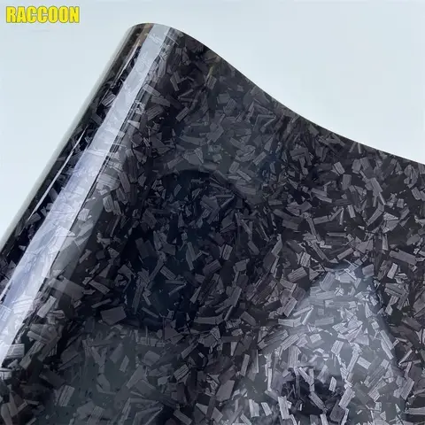 Glossy Black Forged Carbon Fiber Vinyl Wrap Film Car Styling Stickers For Motorcycle Bicycle