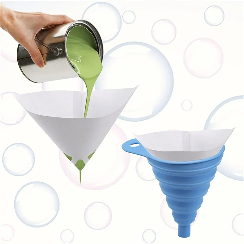 10/20/30Pcs Paint Filter Paper Purifying Straining Cup Funnel Disposable Paint Filte Mesh Conical Nylon Micron Paper