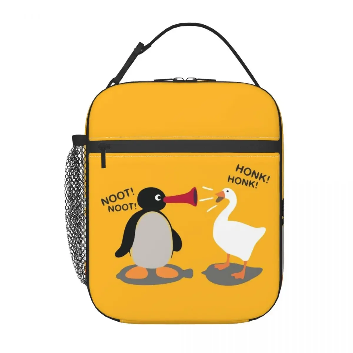 Noot Noot Honk Honk Insulated Lunch Bags for Work School Pingu Cartoon Waterproof Thermal Cooler Lunch Box Women Kids