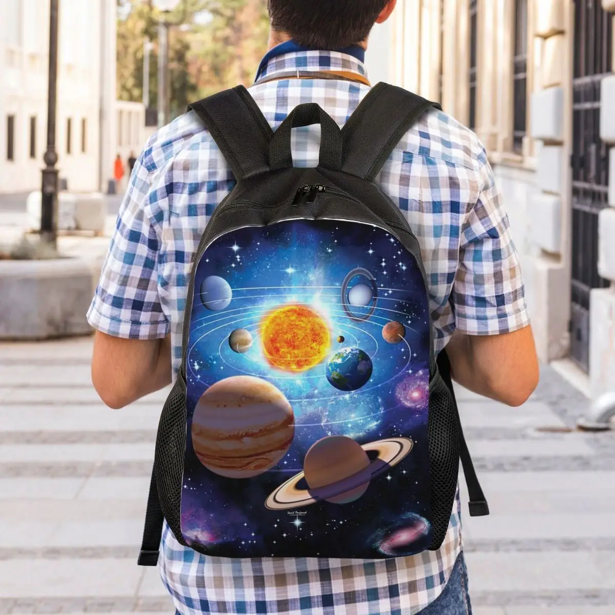 Solar System Space Planets Universe Backpack Student Boys Girls BookBag School Bag Computer Shoulder Bags