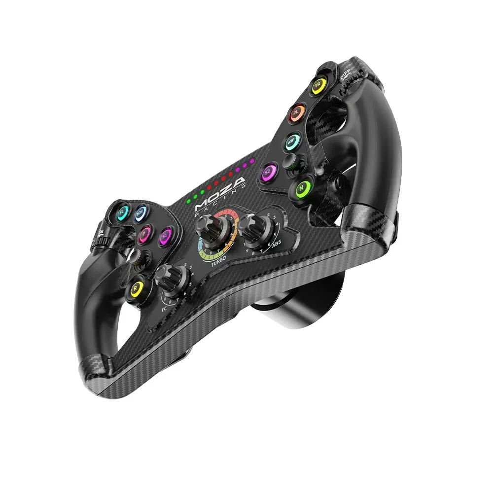 Volante MOZA Racing KS, rueda GT estilo mariposa de 300mm con botones RGB de viaje cortos programables