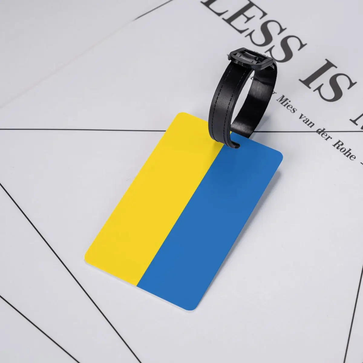 Benutzer definierte Flagge der Ukraine Gepäck anhänger mit Visitenkarte Privatsphäre Abdeckung ID-Etikett für Reisetasche Koffer