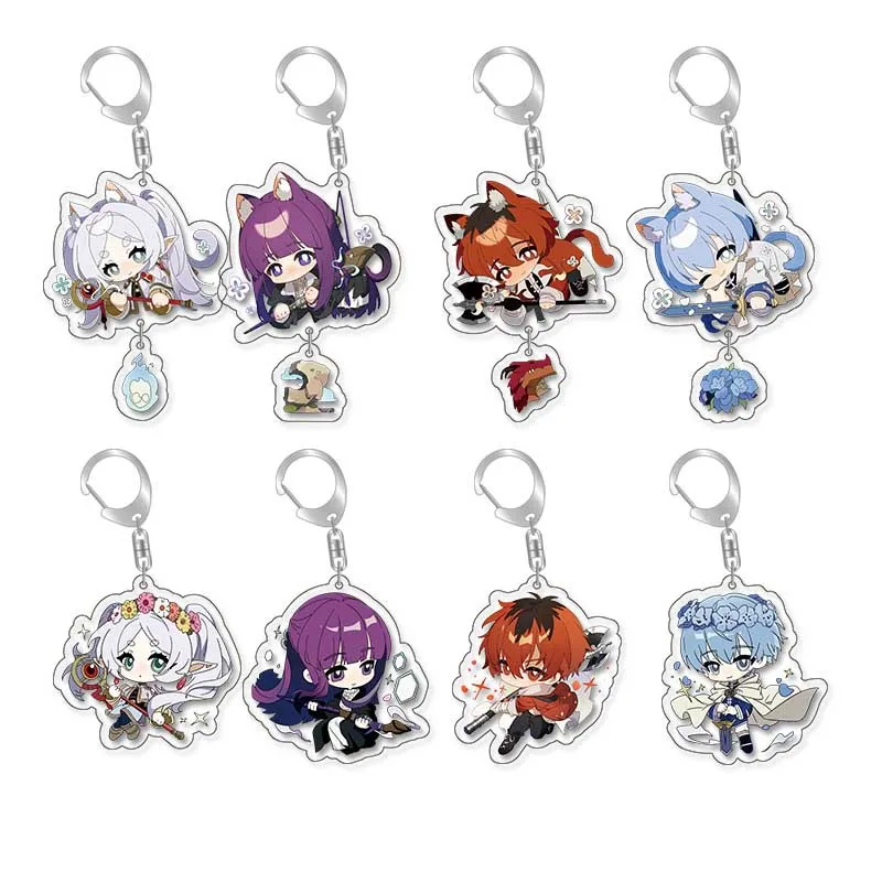 

Hot New Frieren: Beyond Journey's End Plastic Anime Keychain Fern Himmel Cartoon Decorative Bag Parts Baji Trendy Collecctions