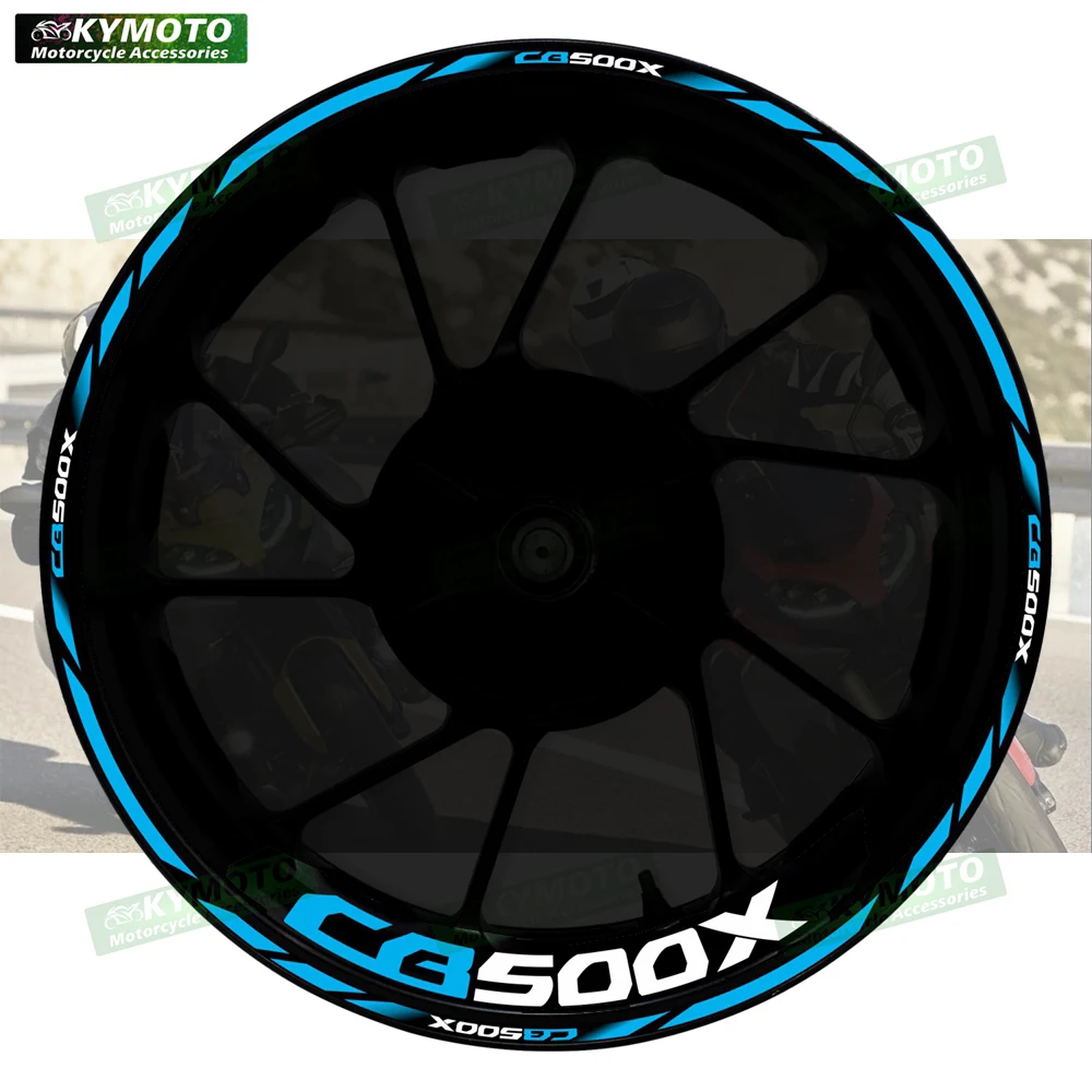 

Для HONDA CB500X CB 500X светоотражающие аксессуары для мотоциклов 17-дюймовые наклейки на передние и задние колеса, модифицированные наклейки на обтекатель ступицы