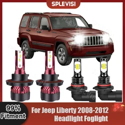 All-In-One LED Headlight High Low Beam Foglamp Bulbs Conversion Kit 270W 27000LM For Jeep Liberty 2008 2009 2010 2011 2012