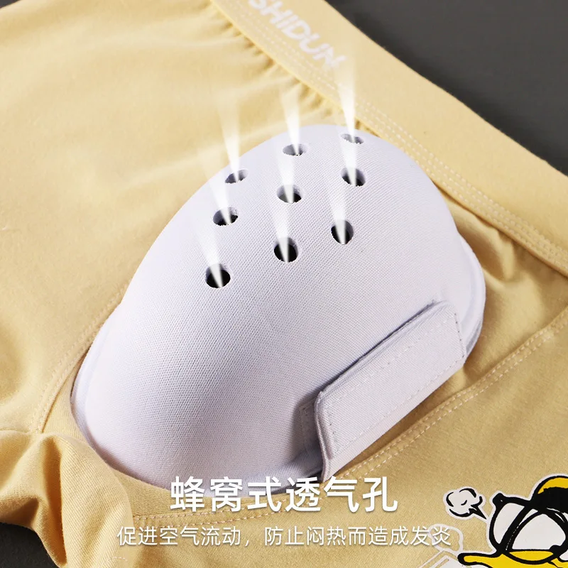 Pouch Underwear Men Boxer Shorts Protection Penis Cup Post Circumcision Open Crotch Sexy Panties Boysfriends Cotton Lingerie