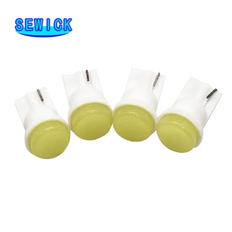 

500pcs T10 COB W5W Car Interior LED Wedge Door Instrument Side Bulb License Plate Lamp Car Light 7-Colors Source DC 12V