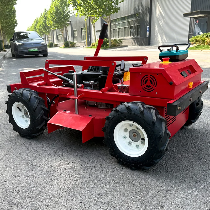 Customized Multi-task Bulldozer Mower Remote Control Crawler Mower Electric Start Garden Embankment Zero Turn Lawn Mower