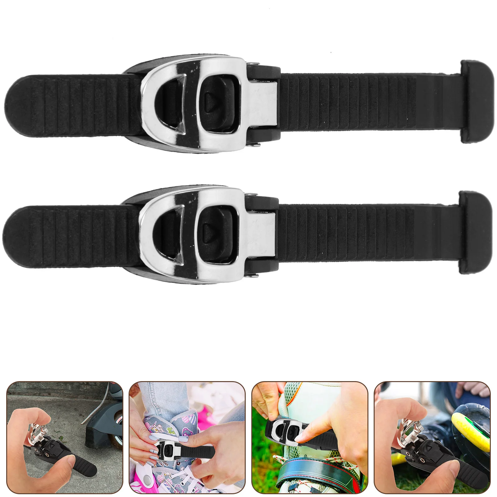 2 قطعة الأسطوانة تزلج مشبك الأشرطة قابل للتعديل استبدال تحديد أداة دائم زلاجات دوارة لوازم الأحذية عدة تزلج مشبك حزام