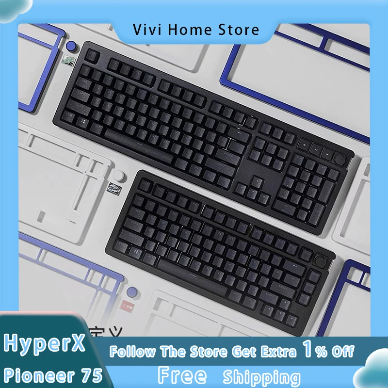 

HyperX Extreme Unknown Pioneer 75 Customized Mechanical Keyboard RGB Hot Plug Gasket Structure Computer Universal Keyboard Gift