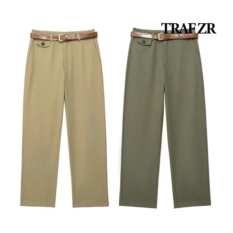 

TRAF ZR Solid Summer Women's Pants Casual Y2k Minimalist Jogger New Vintage Female Harajuku Cozy Elegant Trousers joggers women