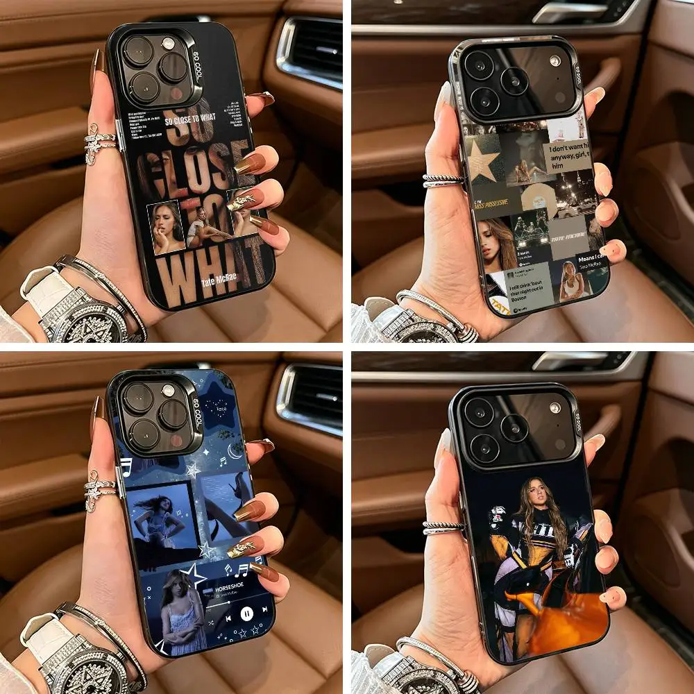 

Singer -T-Tate -M-McRae For iPhone 17 16 15 14 13 12 11 Pro Max XS 17 Air Silicone Colored Silver Bumper Cover