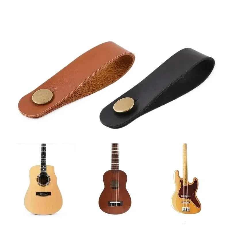 1-4pcs Guitar Strap Button Headstock Adapter  Vintage Leather with Latch for Ukuleles, Bass, Acoustic, and Electric Guitars.