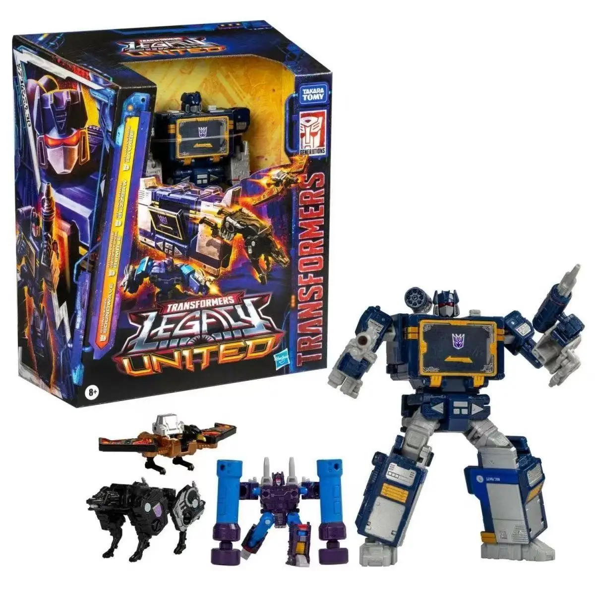 

In Stock Hasbro Transformation Toys Legacy G1 Soundwaves Sonic Tape Circular Saw Bird Rumble Robot Dog 4-in-1 Suit Action Figure
