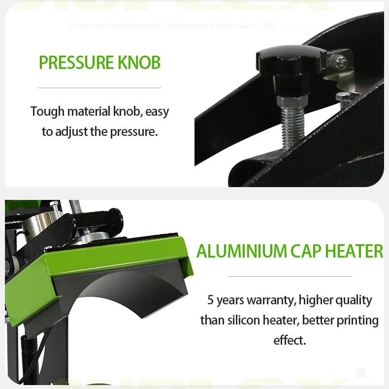 2IN1 التلقائي آلة طباعة الملصقات على القمصان قبعة قبعة طباعة قبعة الصحافة الحرارة مع طباعة الشعار