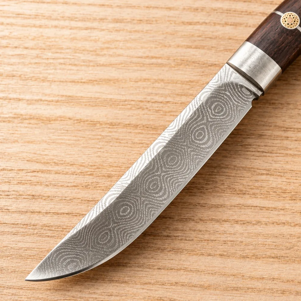 New Damascus Pattern Blade Japanese Style Steel Handle Camping Knife Survival Utility EDC Tool Traveling Climbing Knives