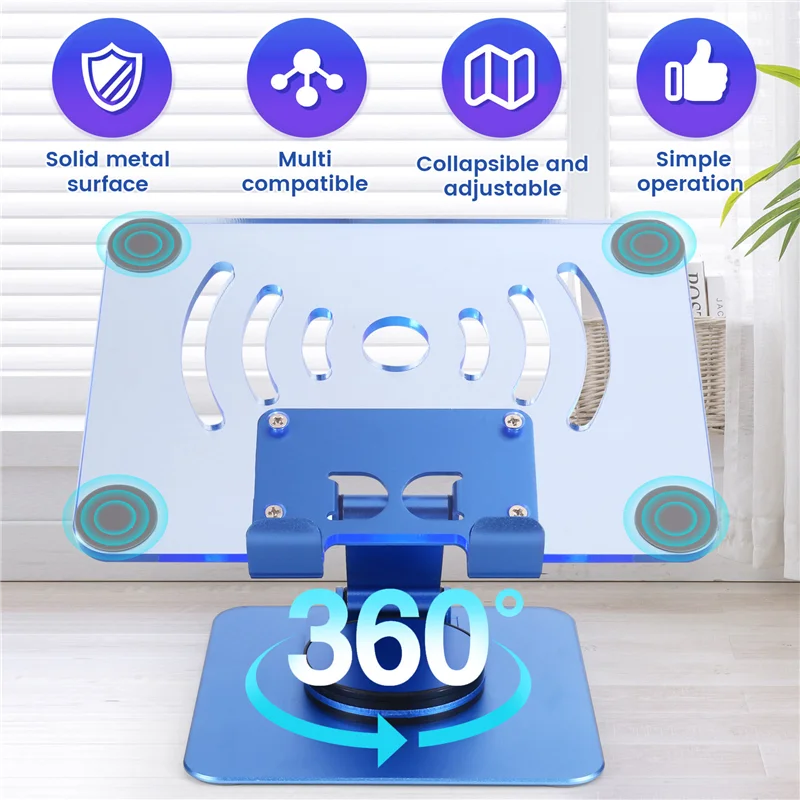 

Топ-360 ° Вращающаяся подставка для планшета Регулируемая портативная акриловая настольная подставка для планшетов до 12,9 дюймов