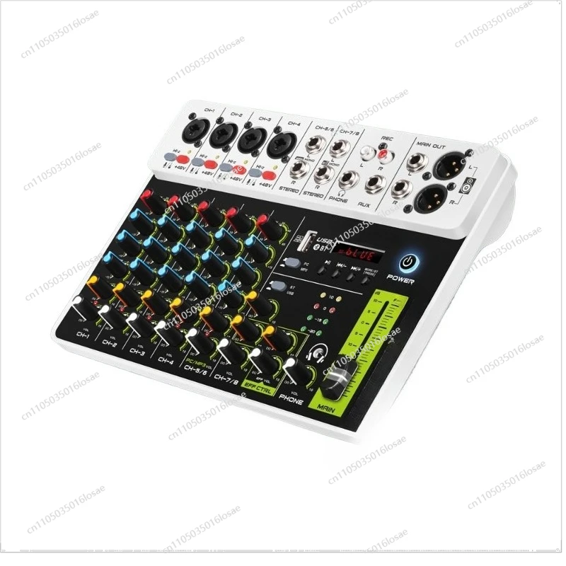 Small Mixer Mini Bluetooth Reverb Effect Wedding Singing Outdoor Stage Performance