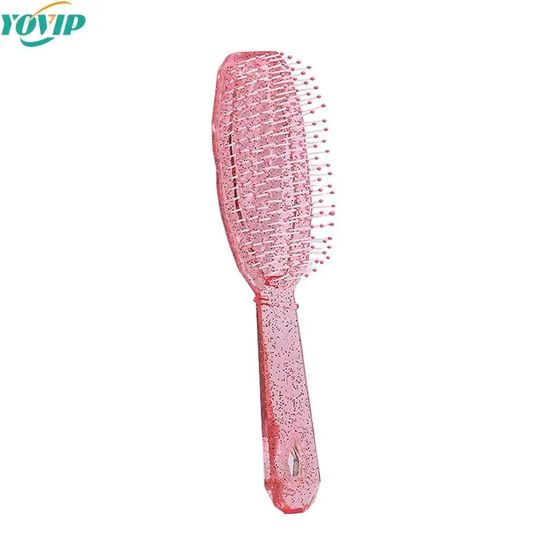 Hair Comb 8-Row Detangling Hair Brush Pink Combs Styling Hairbrush Straight Curly Wet Hair Scalp Massage Brush Women