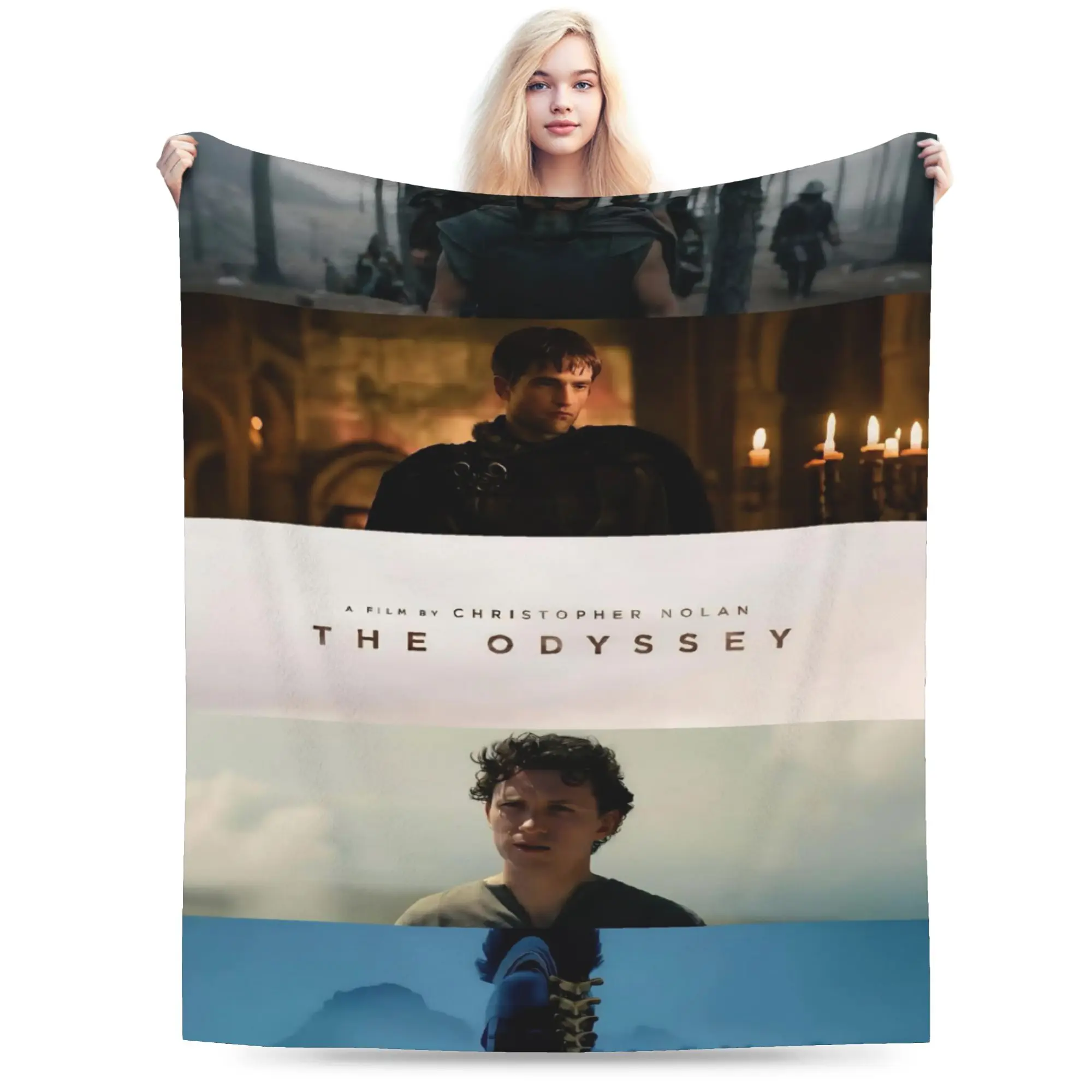 Super Soft The Odyssey Movie Throw Blanket Premium Fleece Flannel Lightweight  Bed Blanket Cozy Fluffy Blankets All Season Use