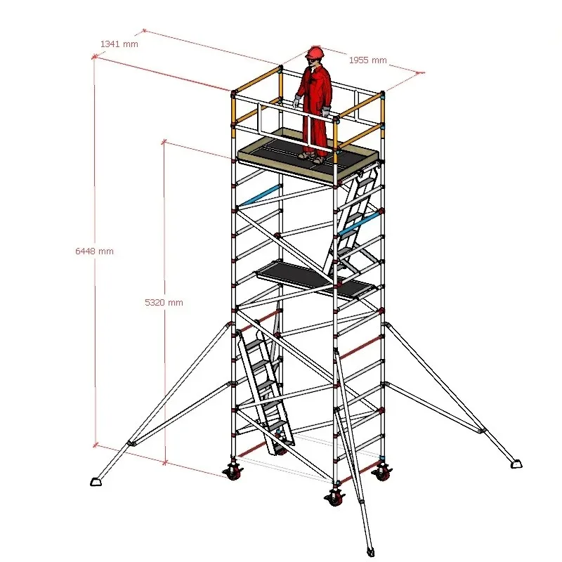 

High quality 2-12m aluminum alloy scaffolding tower Mobile building Professional building scaffolding