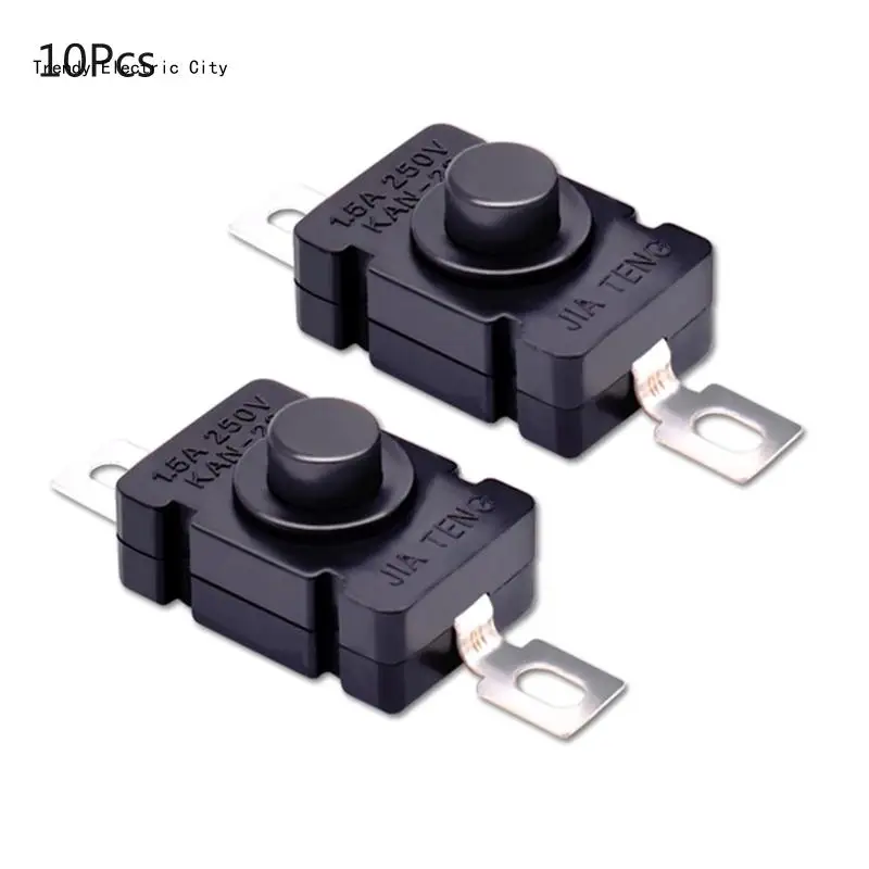 R9CD 10 Pcs Latching Mini Self-Lock Push Button for SMD Flashlight Type