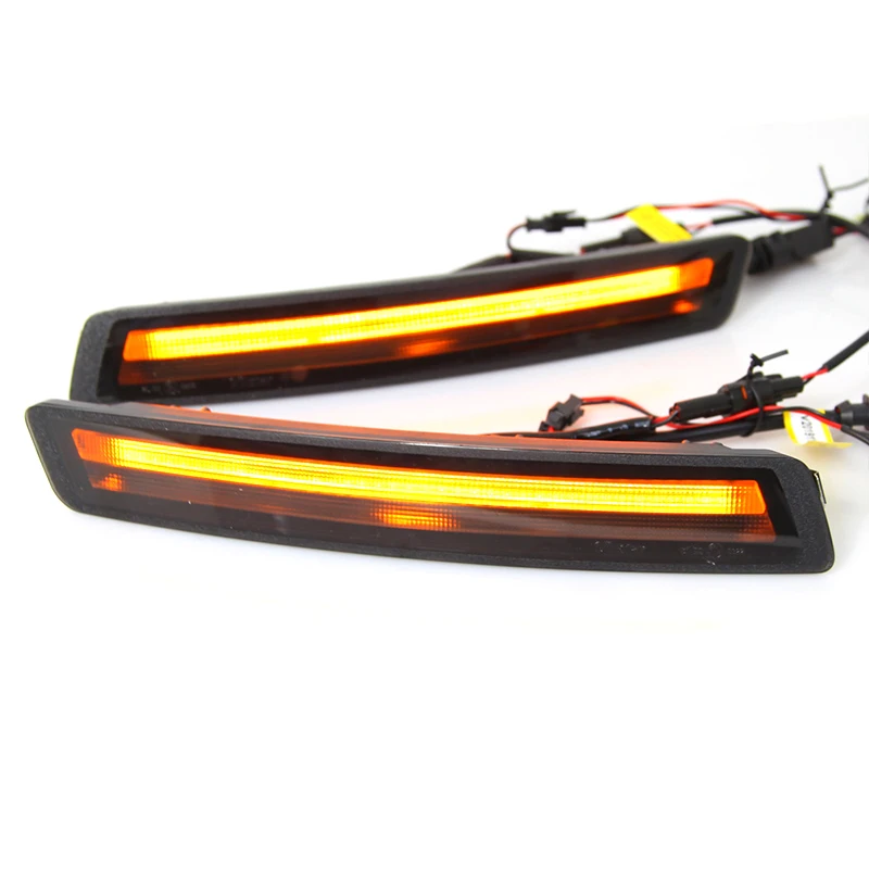 For Vw Volkswagen Beetle 2007 2008 2009 2010 LED Daytime Running Lights Yellow Turning Signal Lights bumper fog lamp cover