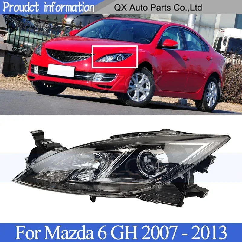 

Ксеноновая/галогенная передняя фара головного света CAPQX для Mazda 6 GH 2009-2015, фара головного света, фара